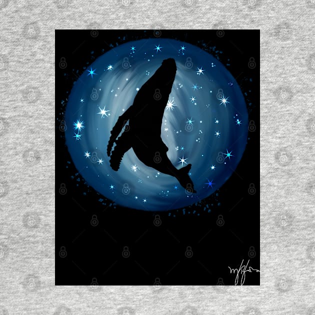 Spacial Humpback Whale - Black by Marina Rehder